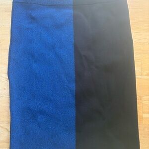 Alexander Wang Colorblock Blue and Black Pencil Skirt